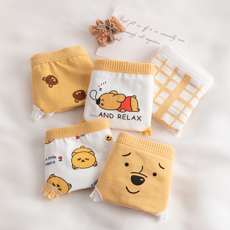 Quần lót nữ dễ thương, Quần lót cotton hình gấu đáng yêu, kháng khuẩn SAVILL L0719