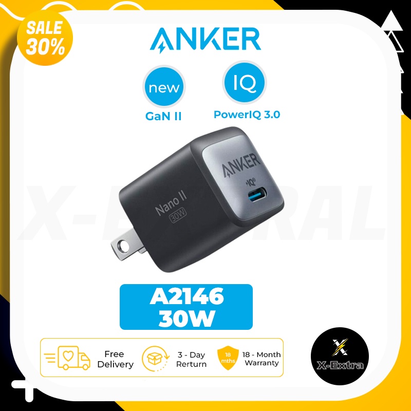 Củ Sạc Anker A2663 65W, A2664 45W ,A2146 30W GaN II, hổ trợ sạc nhanh IQ 3.0 và PD/PPS USB-C  - bảo hành 12 thán