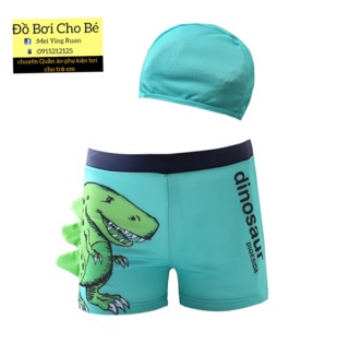 Set quần bơi+mũ khủng long