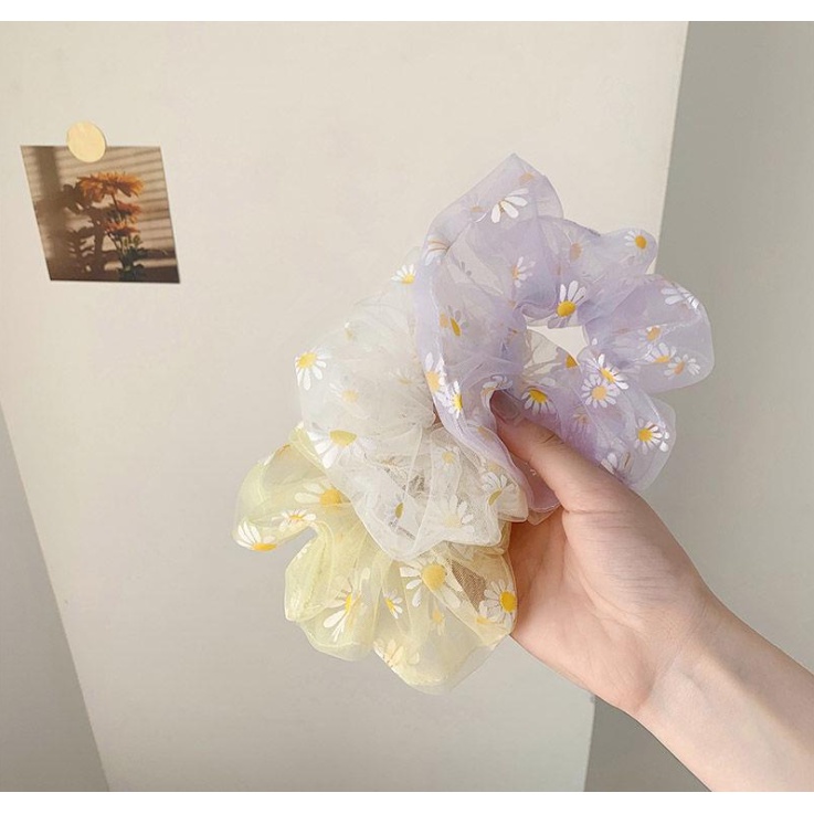 RẺ VÔ ĐỊCH  DÂY BUỘC TÓC SCRUNCHIES HÌNH HOA CÚC XINH XẮN