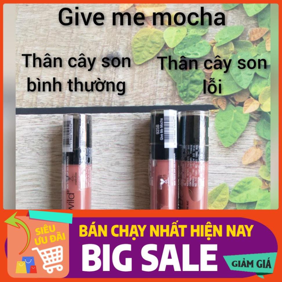 (Lưu ý đọc phần mô tả sản phẩm) Son kem lì Wet n Wild - Give me mocha *