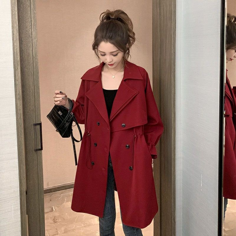 [ CÓ HÌNH THẬT] ÁO KHOÁC KAKI NỮ dáng dài thu đông cổ kép dễ thương | BigBuy360 - bigbuy360.vn