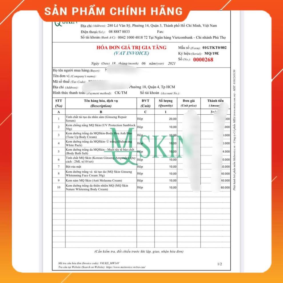 MQ SKIN Ginseng Whitenning Face Cream 30g - Kem dưỡng trắng và tái tạo da | BigBuy360 - bigbuy360.vn