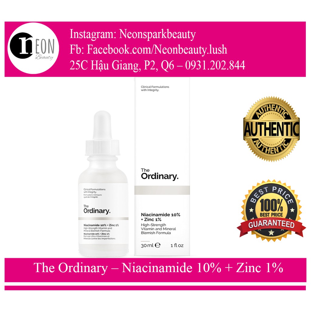 [Mã COS1904 giảm 8% đơn 300K] Serum The Ordinary Niacinamide 10% + Zinc 1%