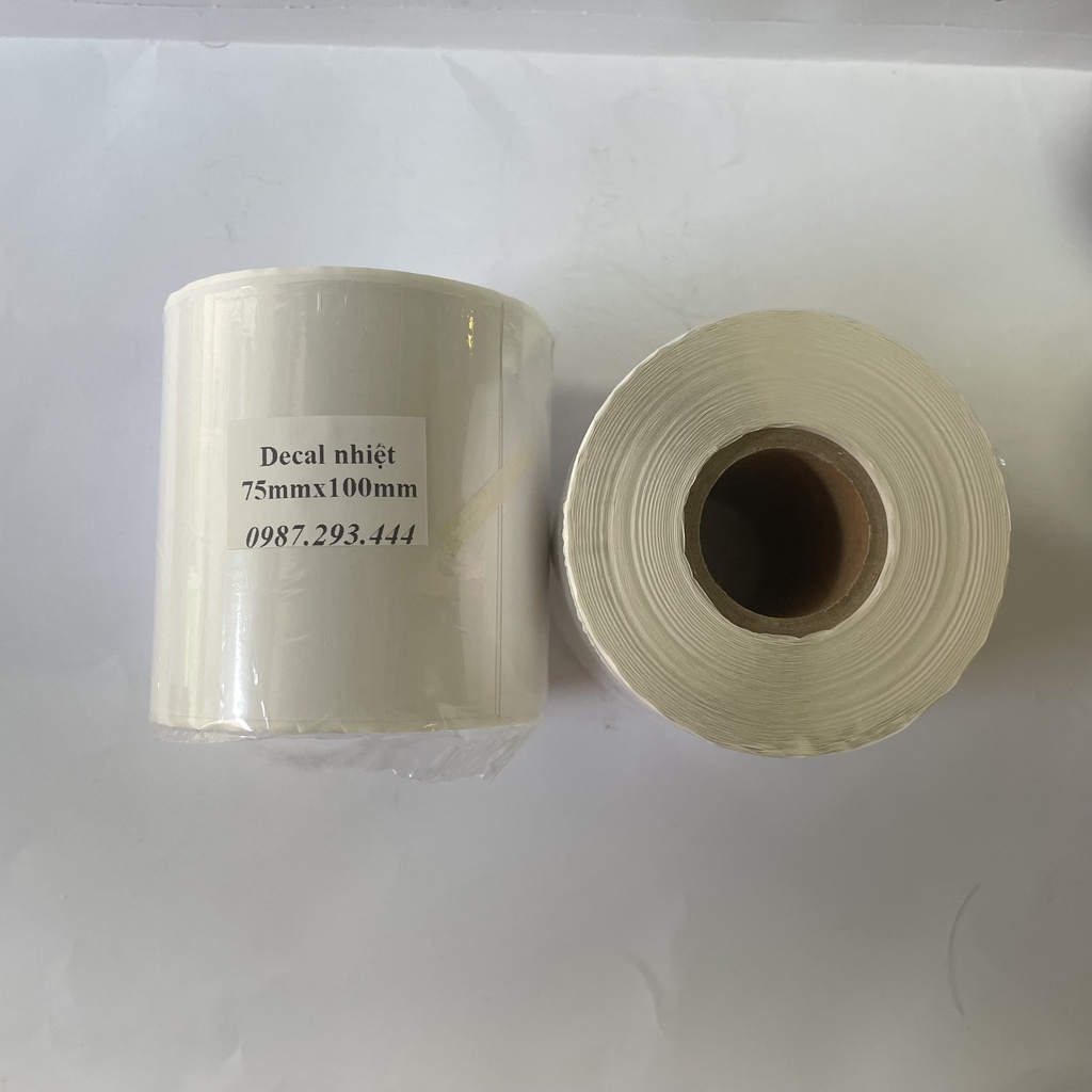Giấy in mã vach Giấy In Nhiệt 75x100 mm -75x105mm  Tem Vận Chuyển 8x10 cm tem 75x100