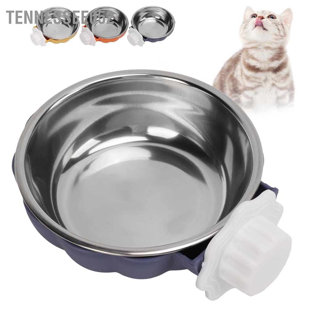 Tennessee052 Chó cho ăn bằng thép không gỉ có thể tháo rời Hình dạng bí ngô Treo chó Bát mèo Chim Guinea Pigs