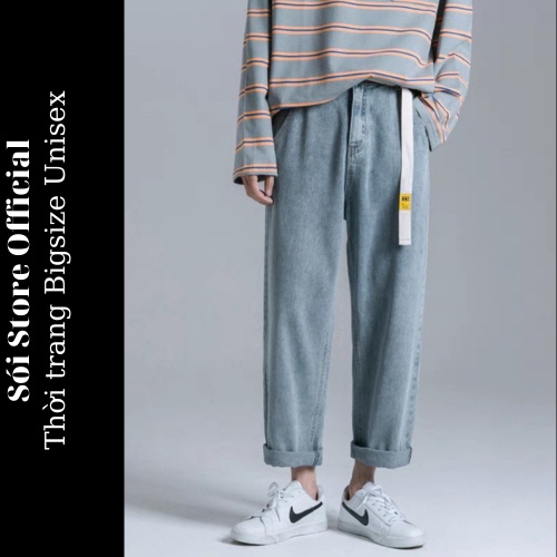 Quần JEAN ống rộng Nam Nữ 38-100kg BIGSIZE thời trang Unisex