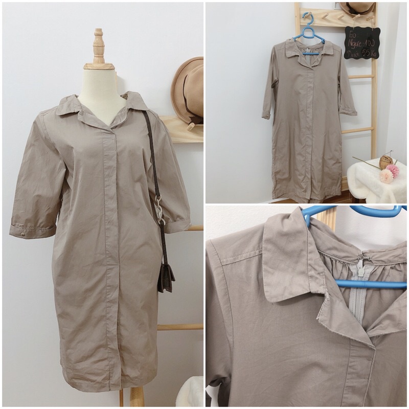 Đầm sơ mi sơvin Ulzzang dưới 60 kg