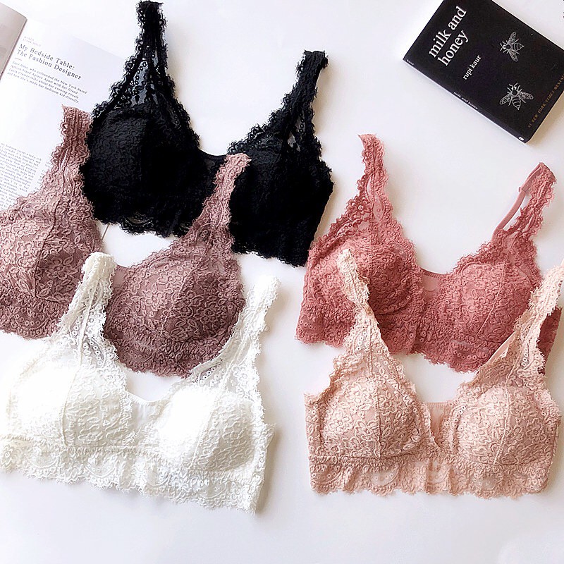 Bộ đồ lót B023 Cenka ren phối dây không gọng mút mỏng | BigBuy360 - bigbuy360.vn