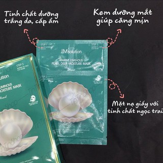 Mặt Nạ Giấy Dưỡng Trắng Da JMSOLUTION Marine_Luminous_Pearl_Deep_Moisture Mask (Ngọc Trai) -ĐẢM BẢO-