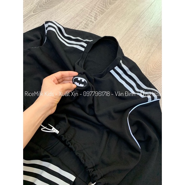 Bộ nỉ da cá màu đen cho Nữ