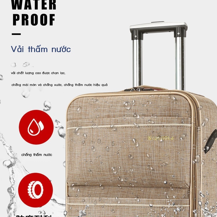 ﹊ Hành lý Oxford bằng vải đa năng bánh xe đẩy trường hợp sinh viên vali hành lý sức chứa lớn