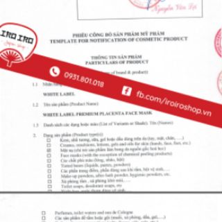Mặt nạ ủ trắng Placenta White Label