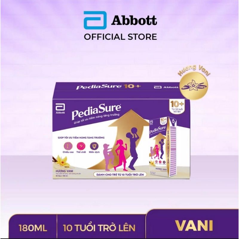 Thùng 48 hộp sữa nước Pediasure 10+ hương vani (hộp 180ml) &quot;Giá bán đã trừ khuyến mãi&quot;