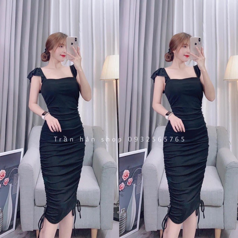 Váy body rút dây tay cánh tiên