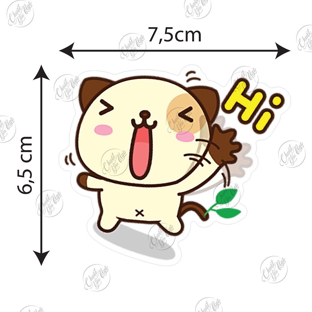 Combo 25/44 sticker không trùng chủ đề chú Chó Trúc và Những Người Bạn pandadog cực dễ thương