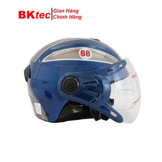 Mũ bảo hiểm nửa đầu có kính chính hãng BKtec, mũ bảo hiểm thời trang, mũ bảo hiểm có kính chống bụi,nón bảo hiểm cao cấp