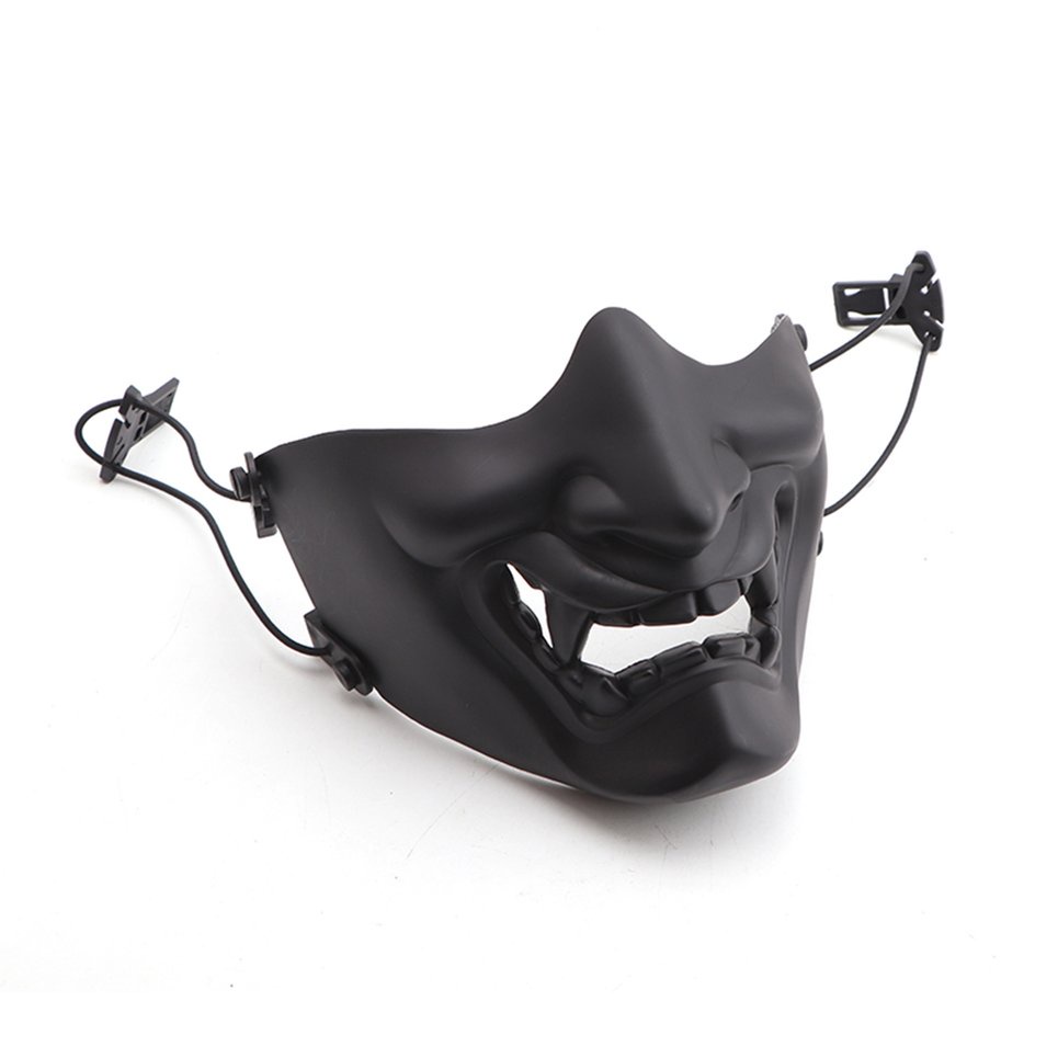 Half Face Tactical Mask Outdoor Cycling Cosplay Entertainment Smile Scary Face