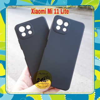 Ốp lưng Xiaomi Mi 11 Lite TPU dẻo đen Cao cấp chống bám vân tay , có gờ bảo vệ camera