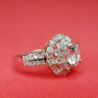 Nhẫn bạc 925 nữ mạ vàng trắng
