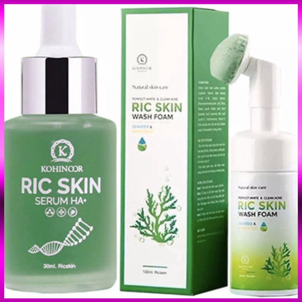 [Mã SR11JUNE5 giảm 20K đơn 50K] COMBO SERUM VÀ SỮA RỬA MẶT RIC SKIN