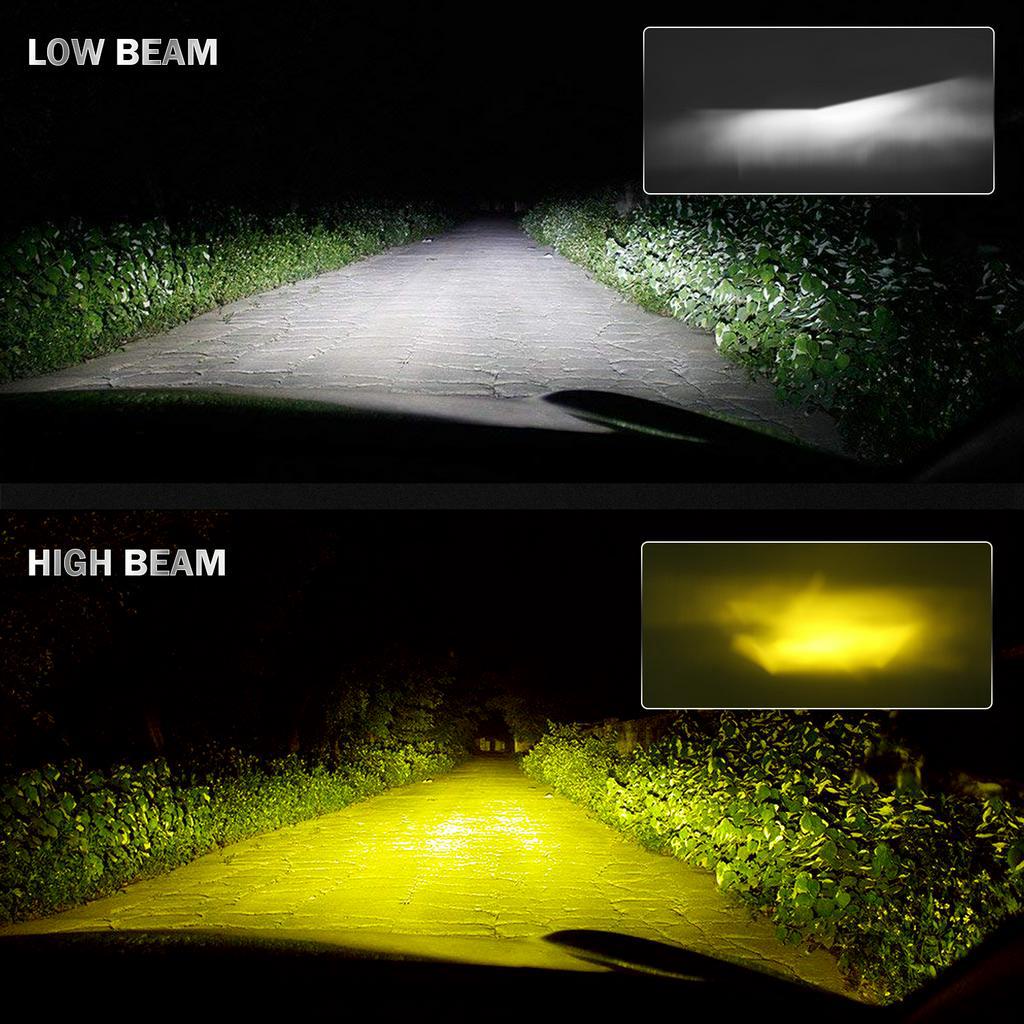 Đèn Sương Mù ô tô màu vàng trắng Bóng Đèn Pha 9006 H4 H7 H11 72W 10000LM Thiết Kế Nhỏ Gọn Chuyên Dụng Cho Xe Hơi 12V 24V