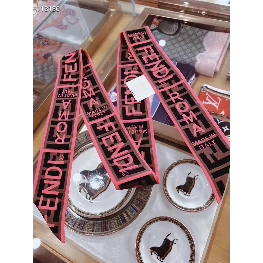 Khăn Quàng Cổ / Khăn Quàng Cổ / Túi Xách Bằng Lụa In Chữ FF Thời Trang 2022 Cho Nữ