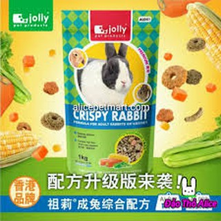 Thức ăn hỗn hợp cho Thỏ Crispy Rabbit Jolly gói 1Kg