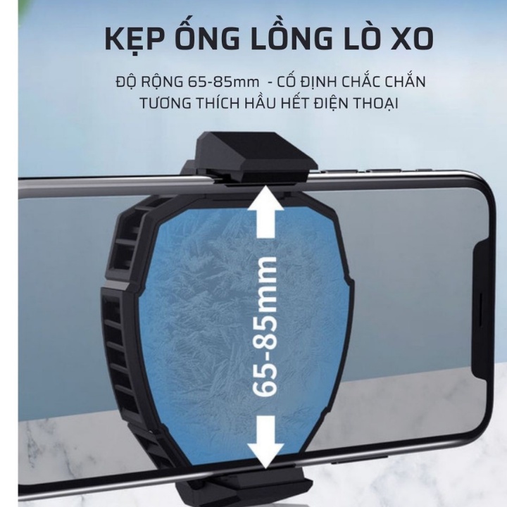 Quạt tản nhiệt điện thoại MEMO DL05  FREESHIP  làm mát bằng sò lạnh siêu mát, có màn hình hiển thị nhiệt độ
