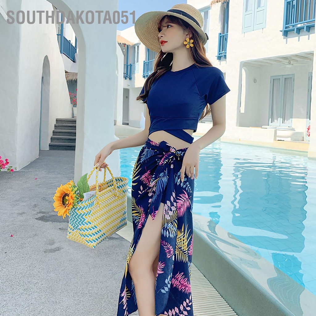 Southdakota051 Ba mảnh phụ nữ Áo tắm Bikini Đồ bơi Nữ phù hợp cho mùa hè Lướt sóng trên bãi biển xuân