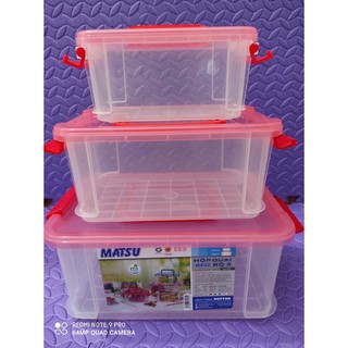 Bộ 3 hộp đựng có quai nhựa Duy Tân