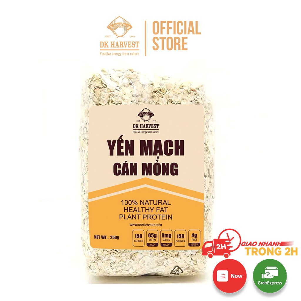 (Video Review) 250g Yến Mạch Cán Dẹt Nguyên Chất Nhập Khẩu Úc DK Harvest - ngũ cốc tác dụng giảm cân