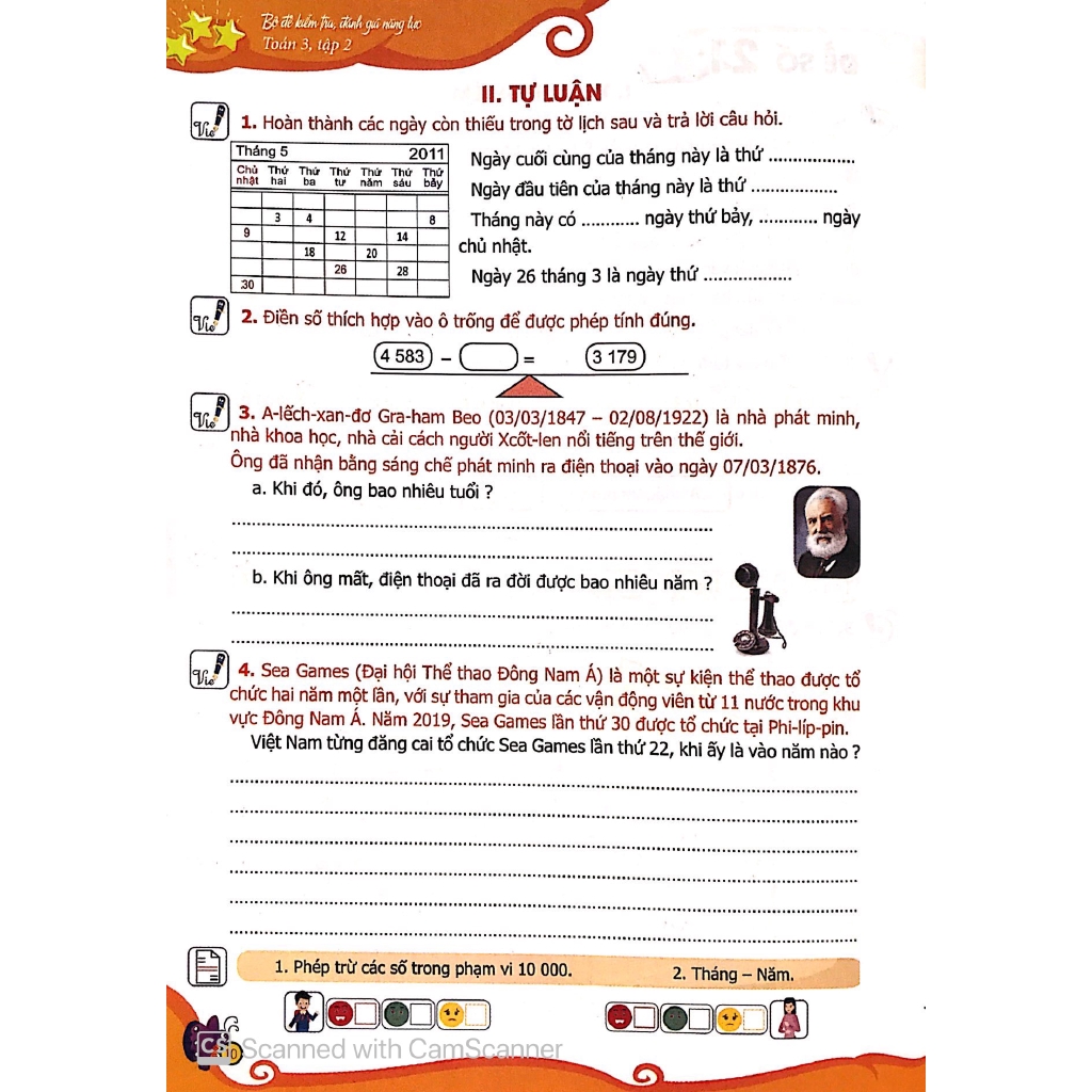 Sách - Bộ Đề Kiểm Tra, Đánh Giá Năng Lực Toán 3 - Tập 2