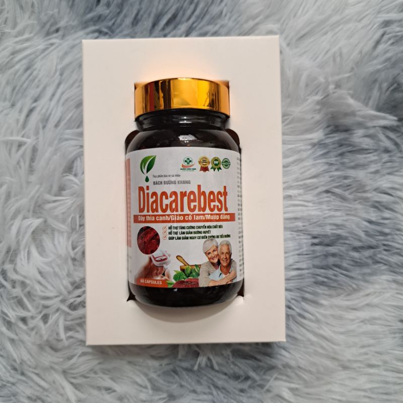 Viên uống đường huyết BÁCH ĐƯỜNG KHANG DIACAREBEST - Giúp giảm đường huyết, giảm nguy cơ biến chứng tiểu đường _Hộp 60v