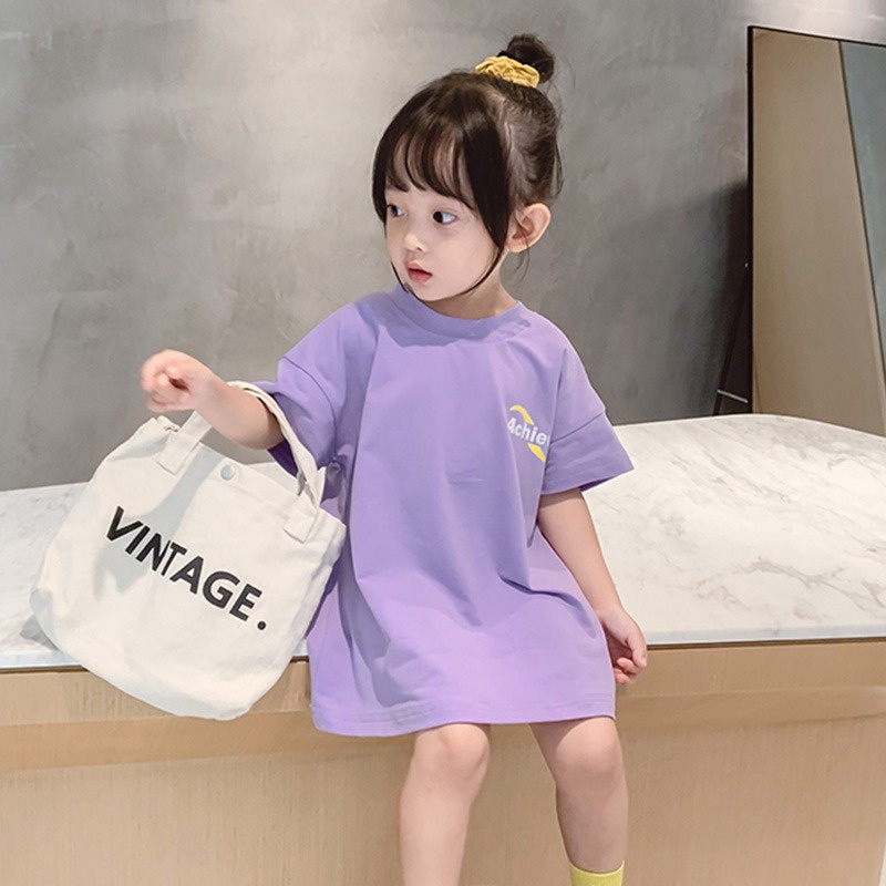 Đầm tay ngắn phong cách Hàn Quốc cho bé gái