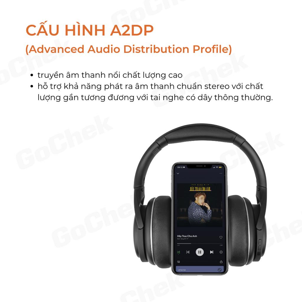 Tai nghe không dây Bluetooth Gochek SpaceX E-1000, Tai nghe chống ồn chủ động công nghệ âm thanh eS Audio