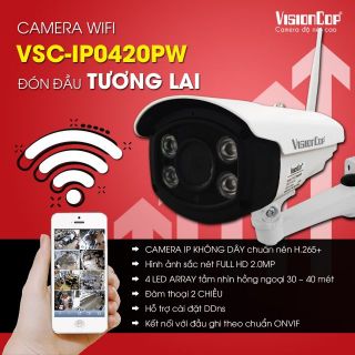Camera IP wifi không dây VisionCop VSC-IP0420PW