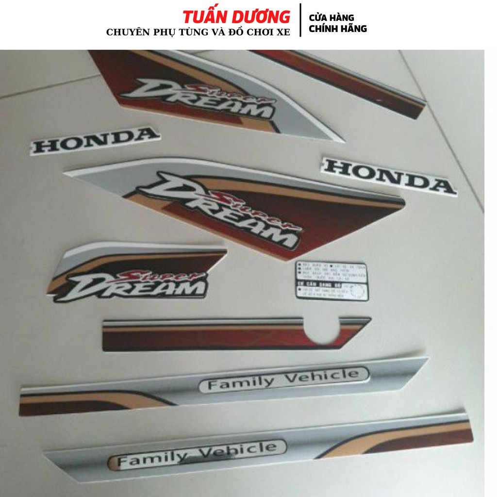 Bộ Tem Xe Dream Việt Family Xịn, Tem Hàng Đẹp Dùng Cho Dream Việt Đời Cao [ CHÍNH HÃNG ]