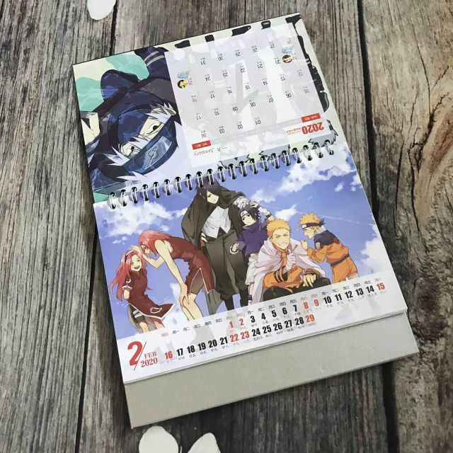 Lịch để bàn 2020 Naruto