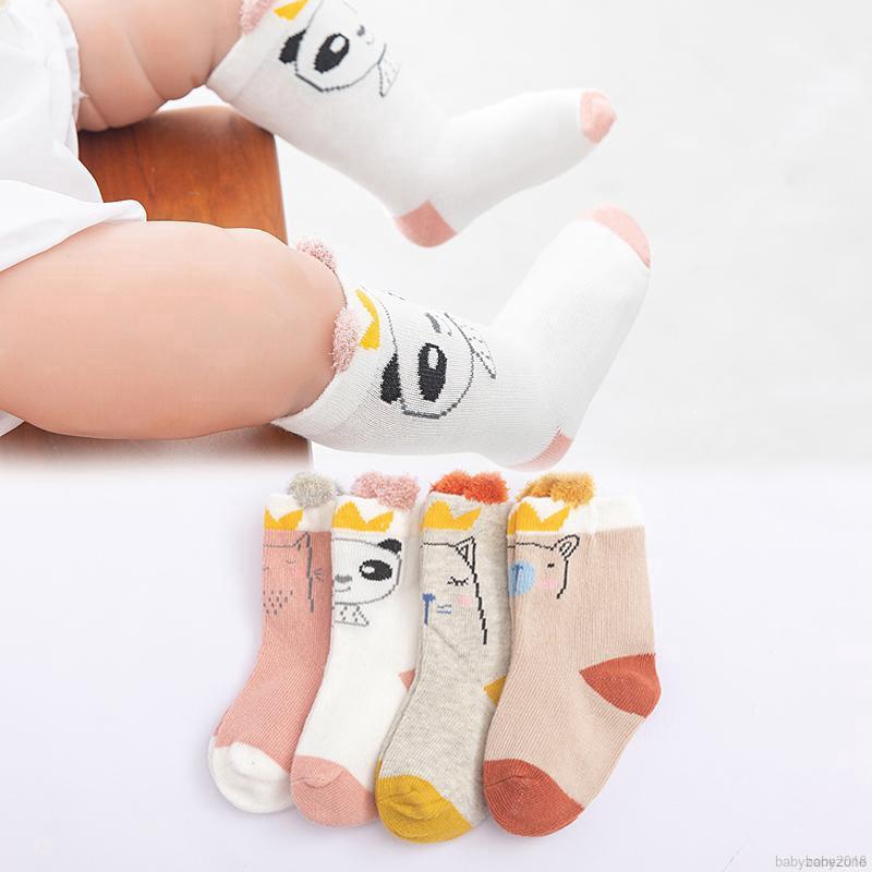 Bộ 4 Đôi Vớ Họa Tiết Hoạt Hình Cho Bé
