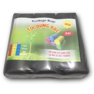1 kg 3 cuộn bao rác tự hủy volgavn màu đen đủ size