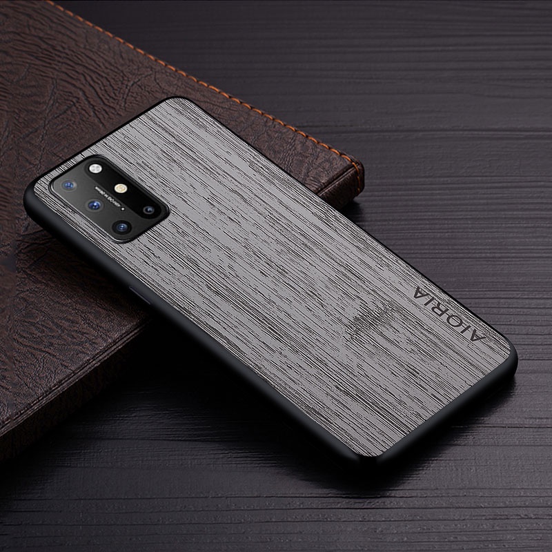 Ốp Bao Da Điện Thoại Họa Tiết Vân Gỗ Tre Sang Trọng Cho oneplus 8t oneplus 8t