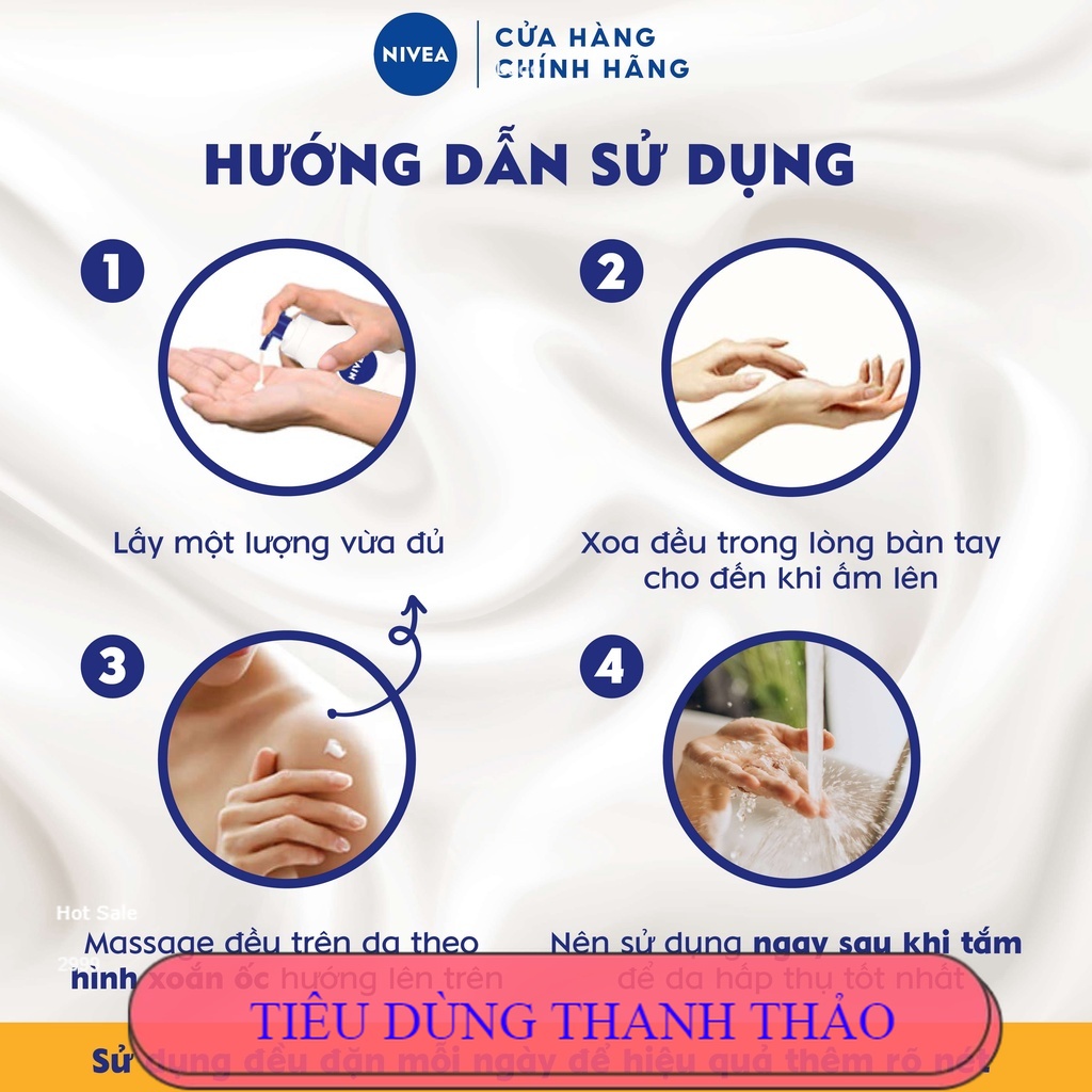 Sữa Dưỡng Thể Ban Đêm NIVEA Extra White Night Nourish Dưỡng Ẩm | Trắng Da (350 ml)