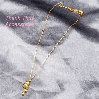 Dây chuyền nữ titan hồ lô bi nhỏ