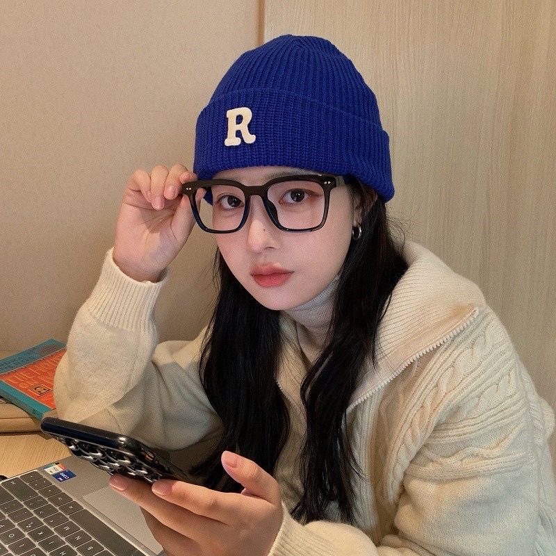 16 Màu Mũ Len Thêu Họa Tiết Chữ Thời Trang Thu đông Sành điệu Dành Cho Nữ