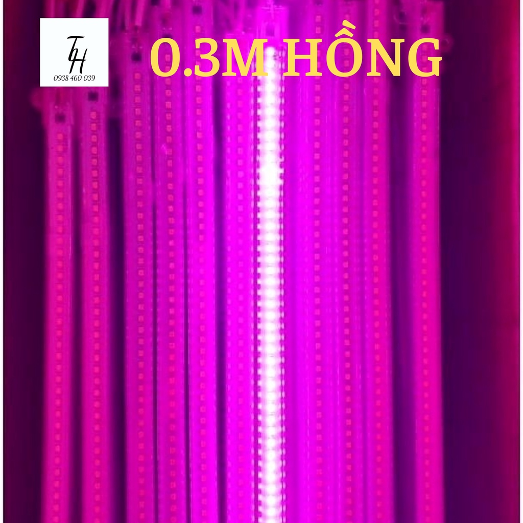 Đèn led thanh 220v dài 30cm nhiều màu giá rẻ