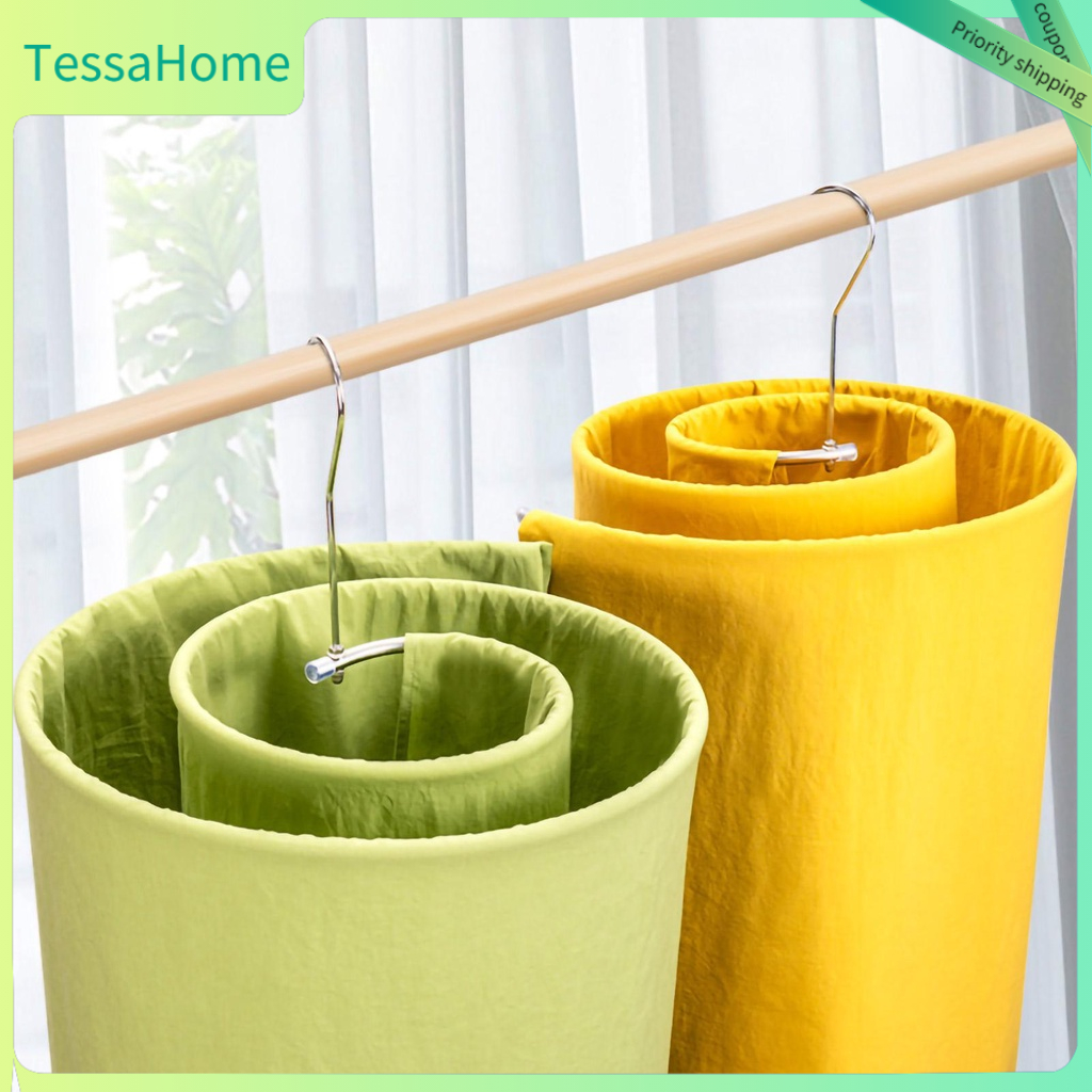 TESSAHOME Móc phơi chăn màn siêu tiện tròn xoay hình xoắn ốc Thanh Phơi Quần Áo Xoắn Ốc Thép Không Gỉ Xoay Đa Năng Giá Treo Cho Chăn Ga Giường