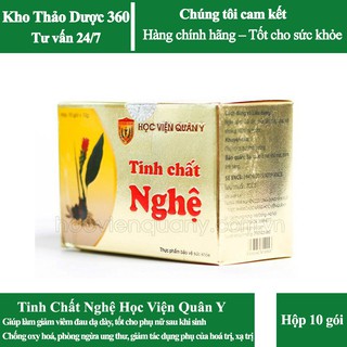 Chính Hãng/ Tinh Chất Nghệ Học Viện Quân Y - Hộp 10 gói