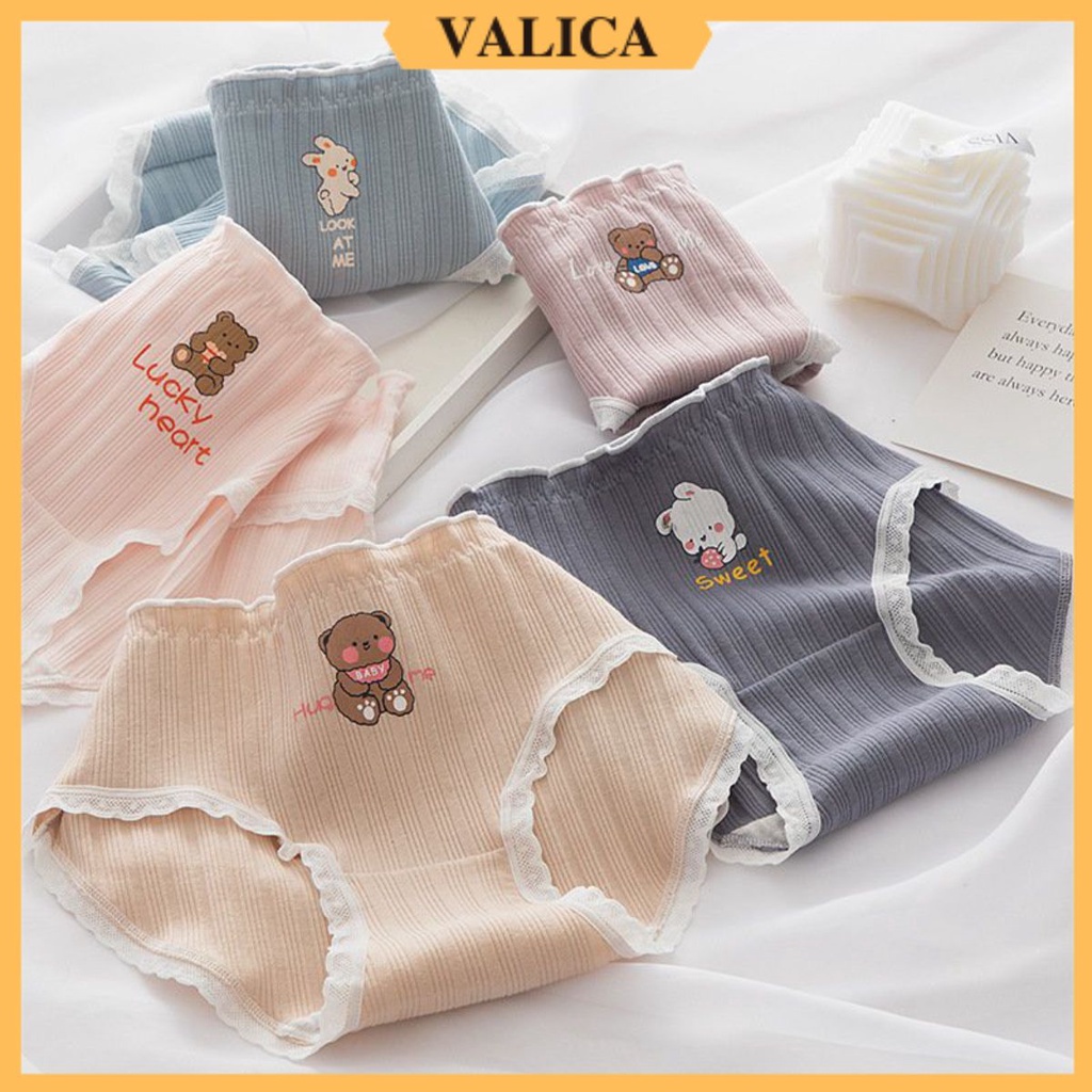 Quần Lót Nữ Cao Cấp - Quần Lót Cotton Viền Ren Kháng Khuẩn, Đáy May Chắc Chắn Valica L2899