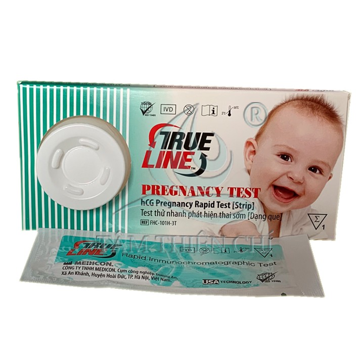 Que thử thai kết quả chính xác TRUELINE hCG hộp 1 test